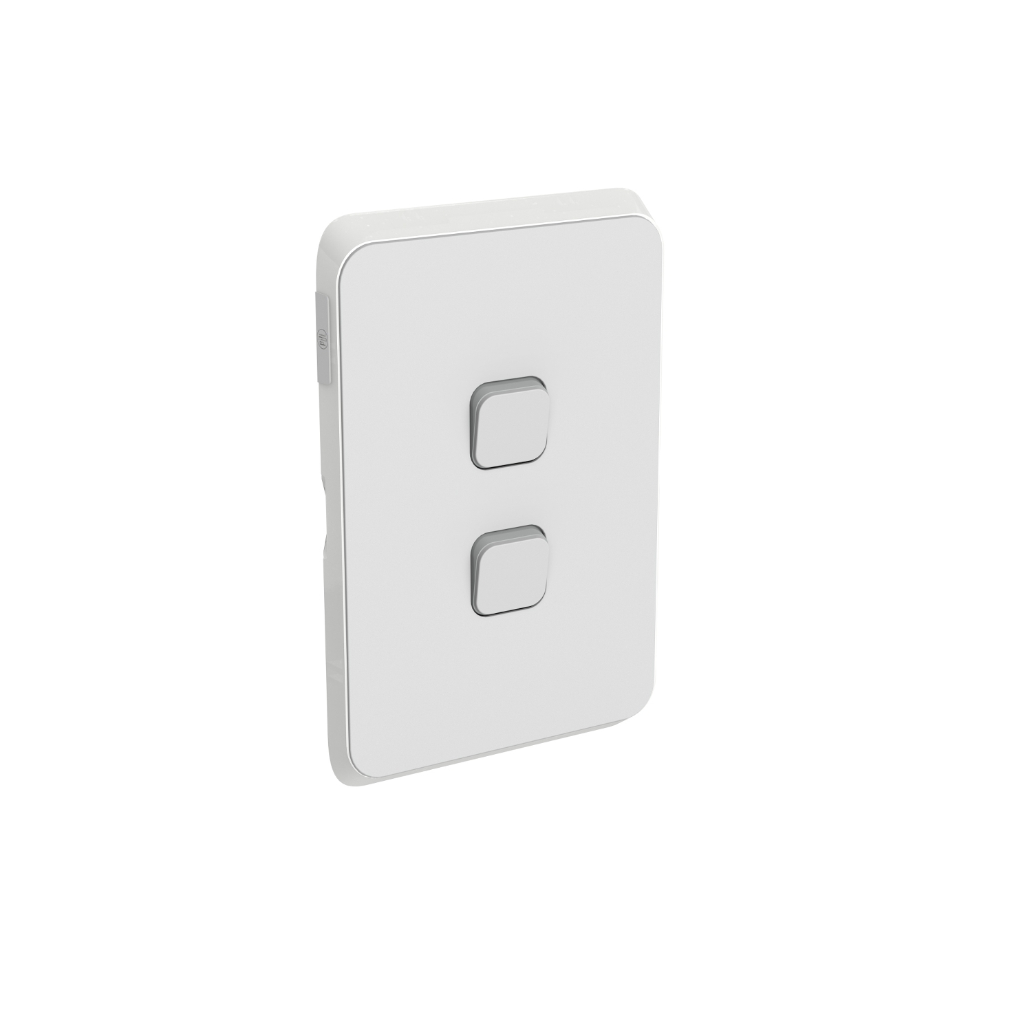 PDL382C-CY - PDL Iconic Cover Plate Switch 2Gang - Cool Grey